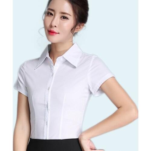 Women Tops And Blouses Office Lady Short Blouse Slim Casual Shirts Women Blouses Plus Size Tops Shirt Female Blusas 2020