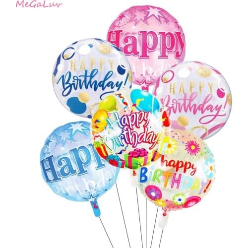 18inch Baby Shower Happy Birthday Color Aluminum Foil Balloon Helium Balloon Birthday Party Decoration Party Decoration Golobs