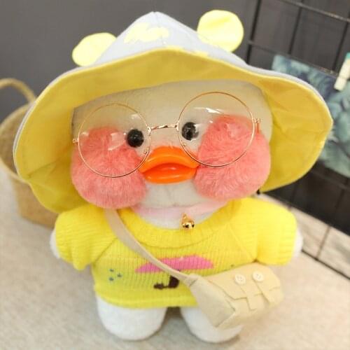 30cm White LaLafanfan Cafe Duck Plush Toy Cartoon Cute Duck Stuffed Doll Soft Animal Dolls Kids Toys Birthday Gift for Children