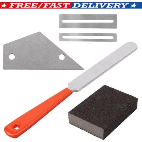 5PCS Guitar Instrument Repair Tool Kit Grinding Stone Sponge Frets Nut File Set