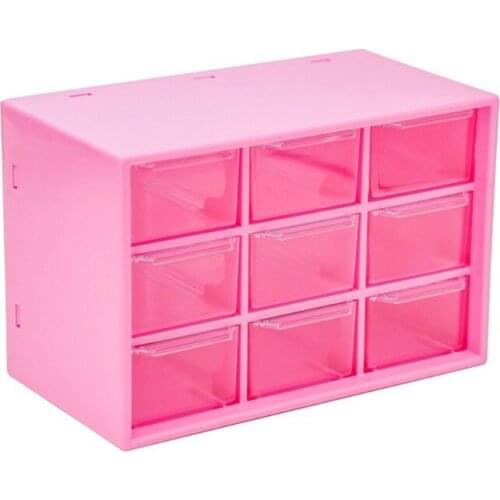 9 Grids Desktop Storage Box Jewelry Drawer Organizer Plastic Cosmetic Container