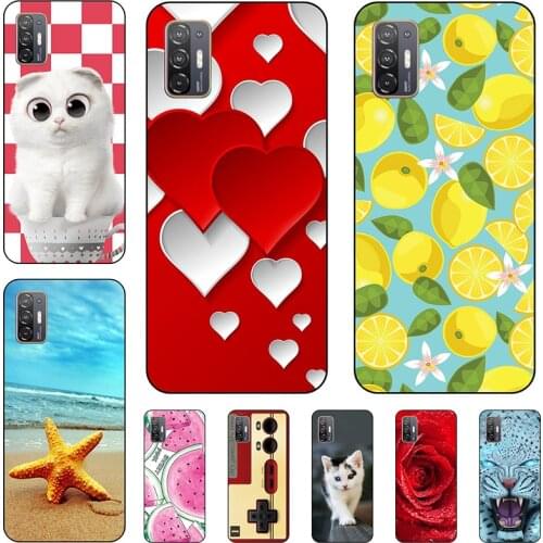 For HTC Desire 21 Pro 5G 6.7" Case Beautiful flower Cat Phone Cover Silicone Soft TPU Back Coque Shell For HTC Desire 21Pro
