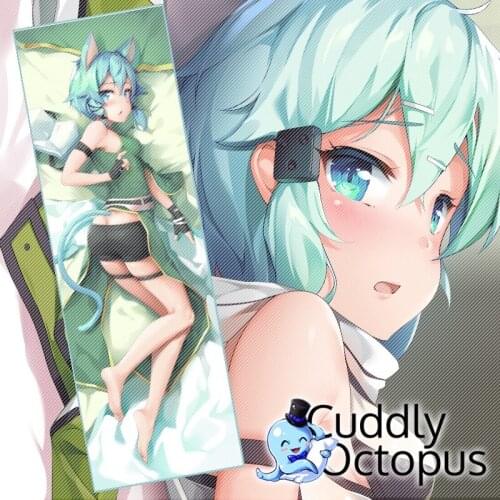 Anime Gun Gale Online Asada Shino Dakimakura Hugging Body 2WAY Pillow Case Cover Pillowcase Cushion Bedding Xmas Gifts Cud