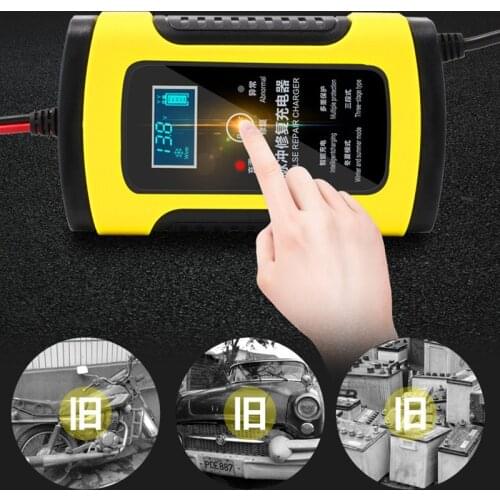 Car Battery Charger 12V 6A Volt Motorcycle Charger Full Intelligent Self Repair Battery Charger