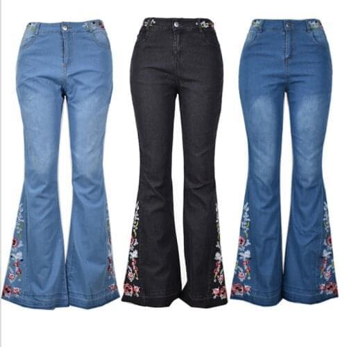 DPDEHAO Women's Jeans With Embroidery