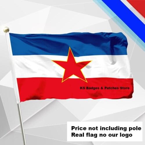 Yugoslavia Flag Flying Flag #4 144x96(3x5FT) #1 288x192 #2 240x160 #3 192x128 #5 96x64 #6 60x40 #7 30x20 KS-0138-C