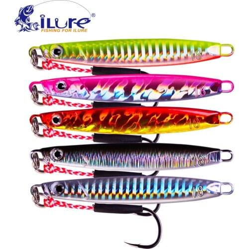 ILure 5 Pcs/lot Metal Lure Fishing Spoon Sea Pesca Hard Lure Bait Fishing Tackle Metal Jigging lures 18g 21g 30g Fishing Bait