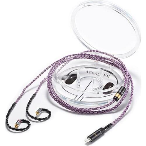 OKCSC 2.5mm Balance Plug Upgrade Cable Earphone Cables MMCX Connection 3.5mm/4.4mm Lightning Pcocc and Single Crystal Silver