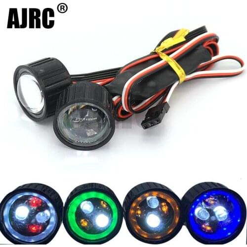 AJRC 22mm Multifunction RC Car Headlight LED Lights with CH3 Controller Board for 1/10 Axial SCX10 90046 jkmax RC Rock Crawler