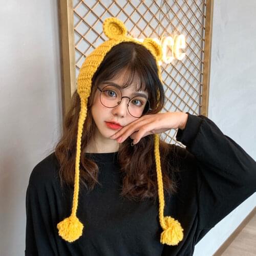Fashion Frog Hat Beanies Knitted Winter Hat Solid Hip-hop Skullies Knitted Hat Cap Costume Accessory Gifts Warm Winter Bonnet