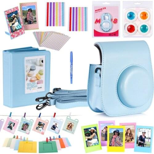 Neewer 10 in 1 On Sale Camera Bundles Set for Fujifilm Instax Mini 8/8s Include Album/Selfie Lens/Colored Filter/Wall Hang Fram