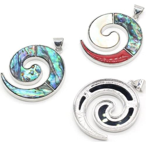 Natural Abalone Shell Pendant Mix-Color Mother of Pearl Exquisite charms For jewelry making DIY Necklace accessories