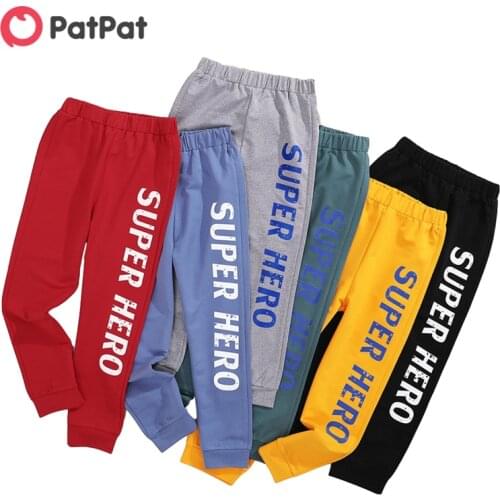 PatPat New Arrival 2021 Spring and Autumn Trendy Letter Print Elasticized Leggings Kids Pants Childrens Clothing