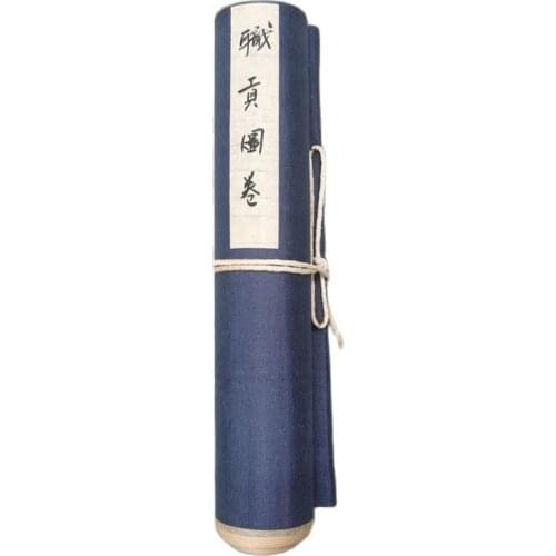Early collection of antique calligraphy and painting (Zhigong scroll) hanging family collection