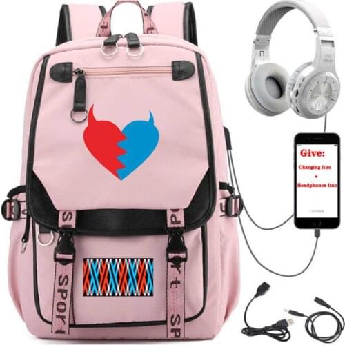 USB Charging teenagers Laptop packsack anime DARLING in the FRANXX backpack boys Girl School book Bag Women men Travel Backpack