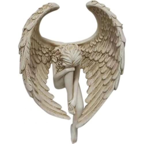 Garden Decor Resin Crafts Statue Model Stylish Stylish Resin Angel Shape Eye-catching Statue Display Desktop Ornament for Home
