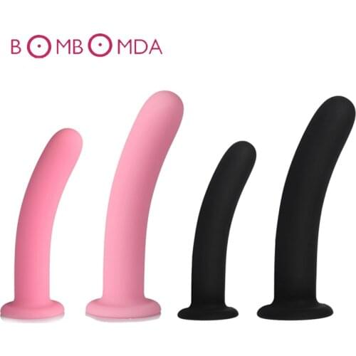 Silicone Anal Plug Strong Sucker Realistic Dildo Anal Trainer Masturbation Butt Plug Erotic Anal Sex Toys for Woman & Men Gay