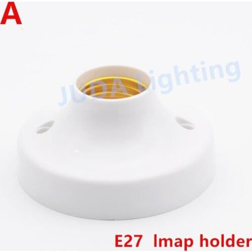 ABS Plastic shell screw E27 lamp holder for ceiling light led light bulbs light socket lamp base wall lamp fittings diy