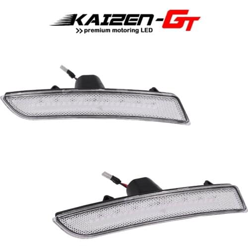 High Quality 2PCS Smoked / Clear Lens Brilliant Red Full LED T10 Rear Side Marker Lights For 2016-2018 6th Gen Chevrolet Camaro