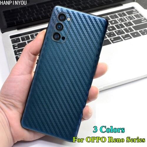 For OPPO Find X2 Neo Lite Reno 10X Zoom 3 2 2z F 4 Pro 3D Gradient Carbon Fiber Back Rear Decal Skin Protective Sticker Film