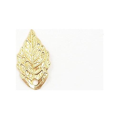 10 PCS 10*19mm Metal Alloy KC Gold Silver Plated Leaf Pendant Charm DIY Handmade Accessories For Jewelry Making