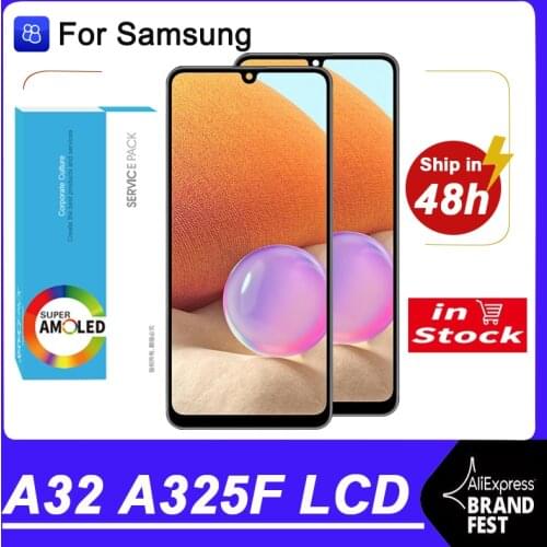 100% Original 6.4'' AMOLED Display For Samsung Galaxy A32 A325 A325F SM-A325F LCD Touch Screen Digitizer Assembly Repair Parts