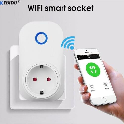 10A 2200W WIFI New Smart Switch Socket Audio Control EU Plug Smart Timing Socket Wireless Outlet Voice Intelligent Control