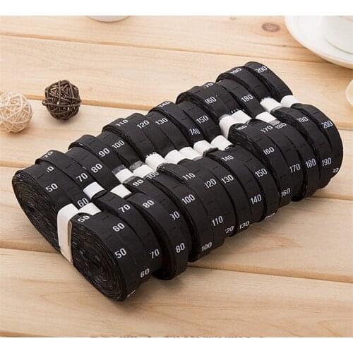 1200pcs (2 rolls) High Quality Number 50-200 Size Labels Damask Embroidered Black Size Tags Kids/Babys Washable Care Size Labels