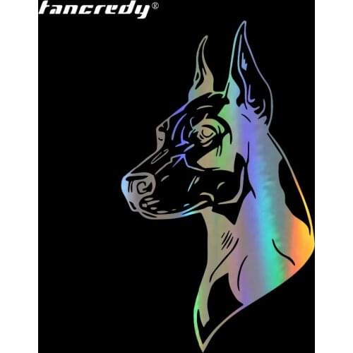 21.8*12.7cm Car Body Bumper Sticker Vinyl Doberman Pinscher Dog Car Window Stickers and Decals Car Styling External Accessories