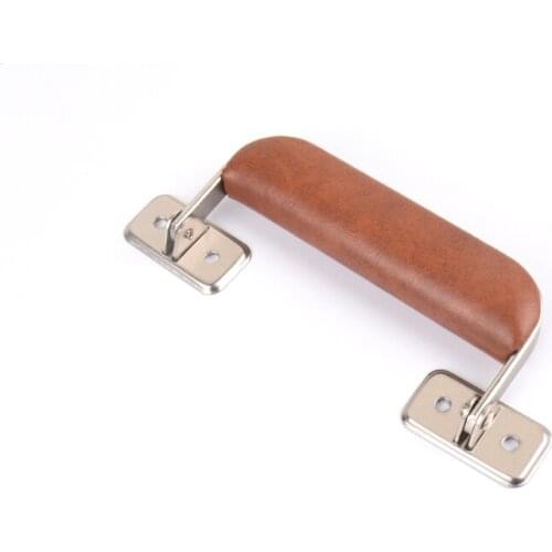 2x Vintage Box Handle Suitcase Holder Arch Furniture Hardware,Tool Handle,Brown Black