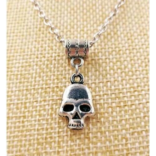 New Fashion Mixed style Skull Charms Pendant Necklace For Men Women Punk style Jewelry Gift 5 pcs Hot