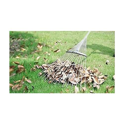 65 Inch Adjustable Garden Leaf Rake Expanding Rake Expandable Head From 7.5 Inch to 25 Inch