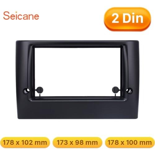 Seicane Double Din Car Stereo Fascia for 2010 FIAT STILO Dash Bezel Radio Cover Kit surround DVD panel 173*98 178*100 178*102mm