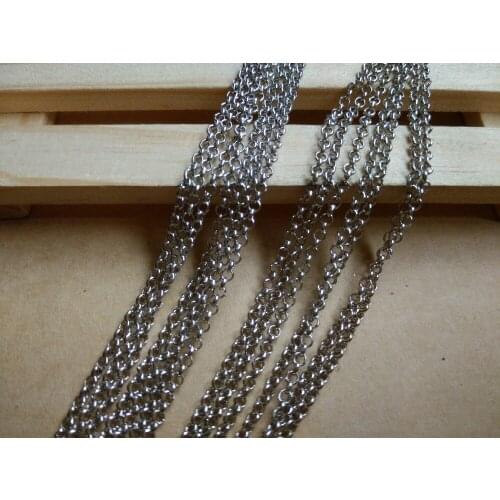 Free shipping bracelet necklace material DIY brass chain accessories Jewelry parts /2.5MM SMM1115