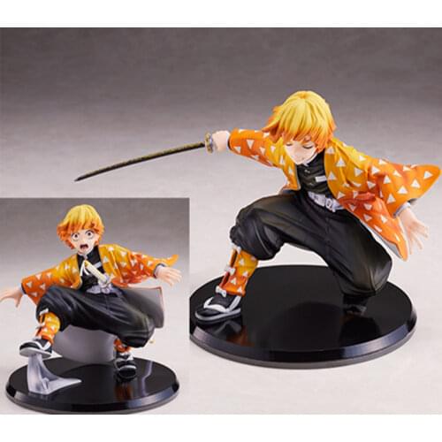 16cm Kimetsu No Yaiba Anime Figure Agatsuma Zenitsu Action Figure Demon Slayer Kamado Tanjirou Rengoku Kyoujurou Figurine Model