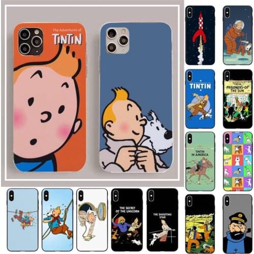 French classic cartoon The Adventures of Tintin Phone Case for iPhone 11 12 pro XS MAX 8 7 6 6S Plus X 5S SE 2020 XR case