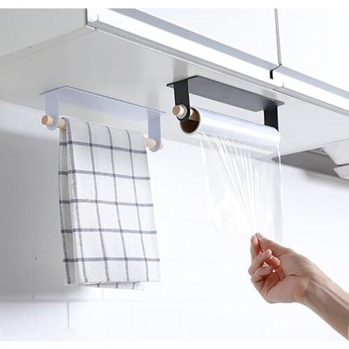 Hook Kitchen Roll Adhesive Paper Towel Holder Storage Rack Sundries Organizer Home Storage Tool Cabinet Cupboard Tissue Shelf#sw