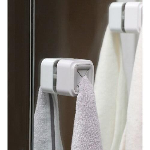 Kitchen Storage Hand Towel Racks Wash Cloth Clip Holder Dishcloth Storage Rack Towel Rag Hook Clip Bathroom Adhesive Kitchen