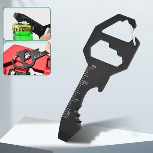 Multi Tool Keychain Opener Steel Bottle Opener Hexagonal Wrench Keychain Pendant Outdoor Survival Gear Gadget Bottle Opener