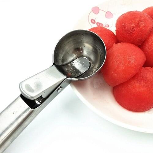 Stainless Steel Ice Cream Scoop Ice Ball Maker Frozen Yogurt Cookie Dough Meat Balls Cream Spoon Watermelon Spoon Kitchen Tool