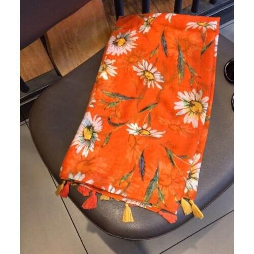 2020 New Beautiful Daisy Print Scarf Shawls Long Soft Beach Sunflower Floral Wrap Hijab Scarves Free Shipping