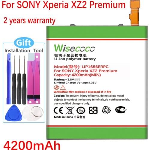 WISECOCO LIP1656ERPC NEW Battery For Sony Xperia XZ2 Premium Phone High Quality +Tracking Number