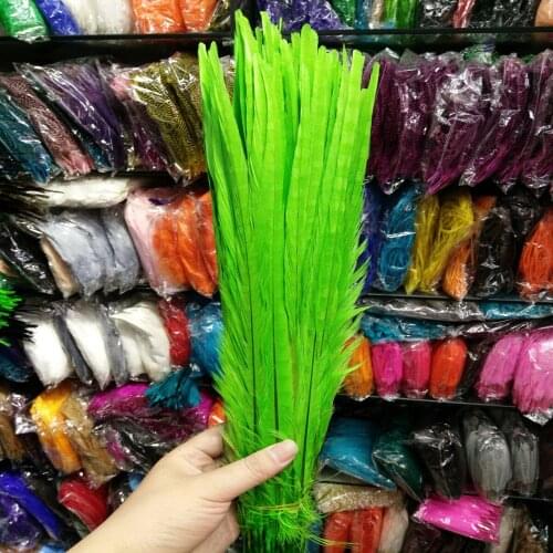 Wholesale 10 Pcs Green Natural Pheasants Feathers 16-18inches/40-45cm DIY Stage Performances Decoration Clothing Accessories