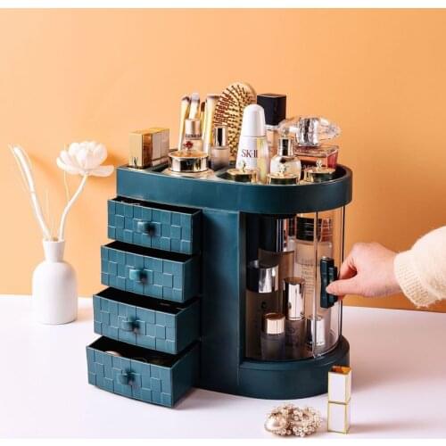 Desktop Makeup Organizer Drawer Cosmetic Storage Box Bathroom Finishing Rack Dustproof Lipstick Beauty Mask Case