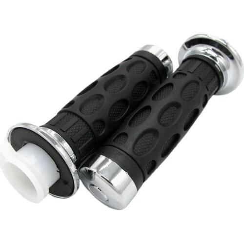 Rubber Race Motorcycle Handlebar Grip Black 7/8" 22mm Grips Pairs Rubber