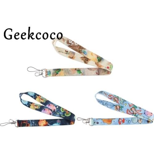 10pcs/lot J1240 Cartoon Little Prince Keychain Lanyards Neck Straps for Keys ID Card Pass Gym USB Phone lanyard DIY Hang Rope