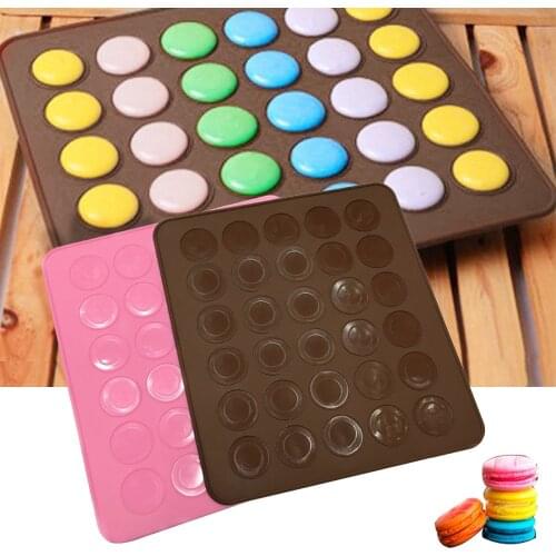 Silicone Macaron Macaroon Pastry Oven Bakeware Mould Sheet Mat 30-Cavity DIY Mold Bakeware Mat Useful tools