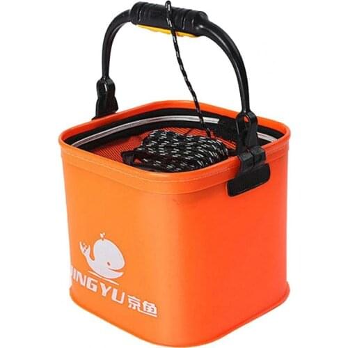 50% Hot Sale Fishing Bucket Folding Portable Collapsible Multifunctional Fish Live Bait Container for Fishing Accessories