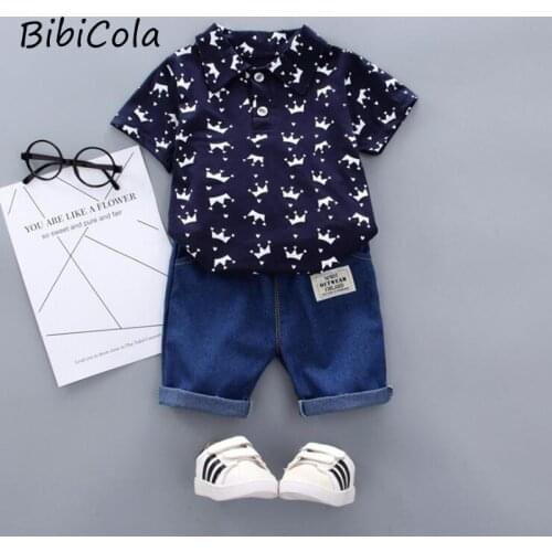 BibiCola Baby Boys Clothing Sets Infant Summer Tracksuit Costume Fashion Kids Boys Sport Suit Cotton Sport Outfits 2020 Hot Set