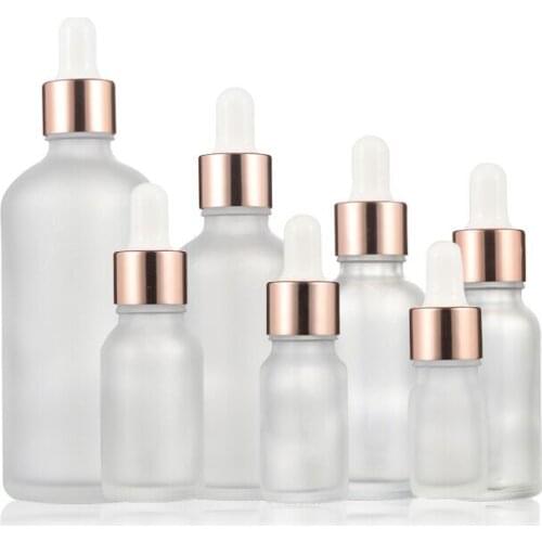 2pcs 5-100ml Drop White Bottle Glass Aromatherapy Liquid Dropper essential basic massage oil Pipette Refillable Bottles Jars